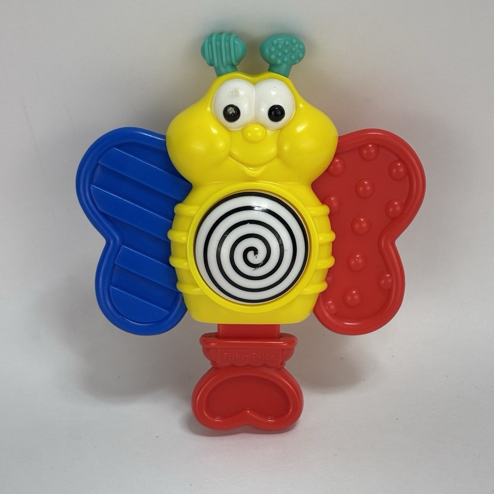 Vintage Fisher Price Bright Expressions Dizzy Bug Toy Sensory Baby 1999